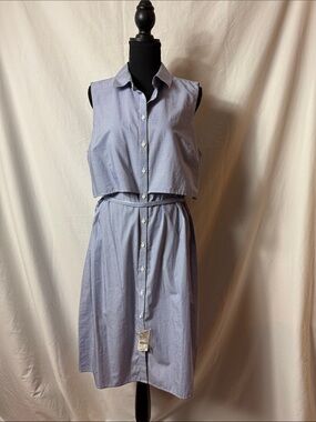 Brooks Brothers Seersucker Midi Dress